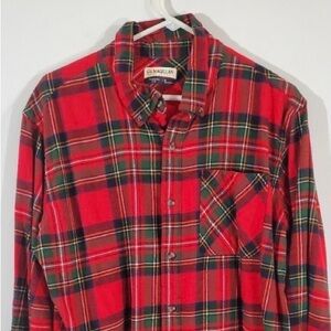 MAGELLAN Red Plaid Shirt Size Large Flannel